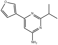 4-Amino-2-(iso-propyl)-6-(3-furyl)pyrimidine 구조식 이미지
