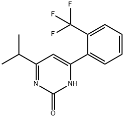 2-Hydroxy-4-(2-trifluoromethylphenyl)-6-(iso-propyl)pyrimidine 구조식 이미지