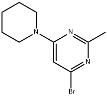 4-bromo-2-methyl-6-(piperidin-1-yl)pyrimidine 구조식 이미지