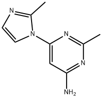 4-amino-2-methyl-6-(1H-2-methylimidazol-1-yl)pyrimidine Structure