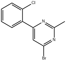 4-bromo-6-(2-chlorophenyl)-2-methylpyrimidine 구조식 이미지