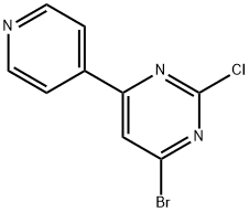 2-Chloro-4-bromo-6-(4-pyridyl)pyrimidine 구조식 이미지