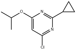 4-Chloro-2-cyclopropyl-6-(iso-propoxy)pyrimidine 구조식 이미지