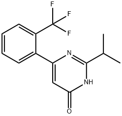 4-Hydroxy-2-(iso-propyl)-6-(2-trifluoromethylphenyl)-pyrimidine Structure
