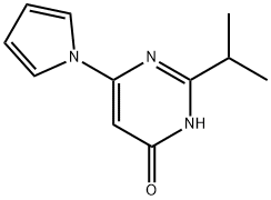 4-Hydroxy-2-(iso-propyl)-6-(1H-pyrrol-1-yl)pyrimidine 구조식 이미지