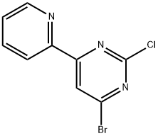 2-Chloro-4-bromo-6-(2-pyridyl)pyrimidine 구조식 이미지