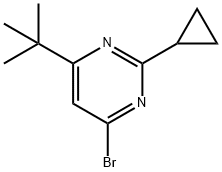 4-Bromo-2-cyclopropyl-6-(tert-butyl)pyrimidine 구조식 이미지