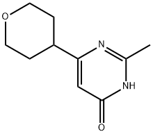 4-hydroxy-6-(4-tetrahydropyranyl)-2-methylpyrimidine Structure