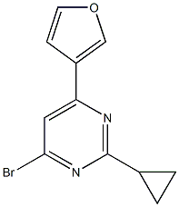 4-Bromo-2-cyclopropyl-6-(3-furyl)pyrimidine 구조식 이미지