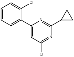 4-Chloro-2-cyclopropyl-6-(2-chlorophenyl)pyrimidine 구조식 이미지