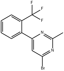 4-bromo-2-methyl-6-(2-trifluoromethylphenyl)pyrimidine Structure