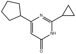 2-cyclopropyl-6-cyclopentyl-4-hydroxypyrimidine 구조식 이미지