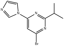 4-Bromo-2-(iso-propyl)-6-(1H-imidazol-1-yl)pyrimidine Structure