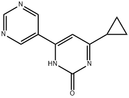 2-hydroxy-4-(pyrimidin-5-yl)-6-cyclopropylpyrimidine Structure