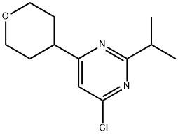 4-chloro-2-(iso-propyl)-6-(4-tetrahydropyranyl)pyrimidine Structure