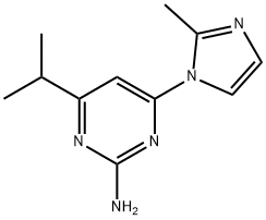 2-Amino-4-(1H-2-methylimidazol-1-yl)-6-(iso-propyl)pyrimidine 구조식 이미지