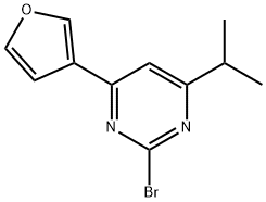2-Bromo-4-(3-furyl)-6-(iso-propyl)pyrimidine 구조식 이미지
