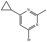 4-bromo-6-cyclopropyl-2-methylpyrimidine 구조식 이미지