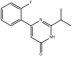 4-Hydroxy-6-(2-fluorophenyl)-2-(iso-propyl)pyrimidine Structure