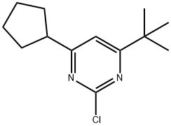 2-chloro-4-(cyclopentyl)-6-(tert-butyl)pyrimidine Structure