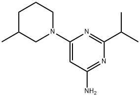 4-amino-2-(iso-propyl)-6-(3-methylpiperidin-1-yl)pyrimidine Structure