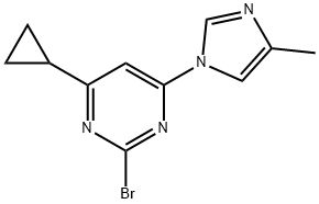 2-bromo-4-(1H-4-methylimidazol-1-yl)-6-cyclopropylpyrimidine Structure