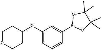 4,4,5,5-TETRAMETHYL-2-[3-(OXAN-4-YLOXY)PHENYL]-1,3,2-DIOXABOROLANE Structure