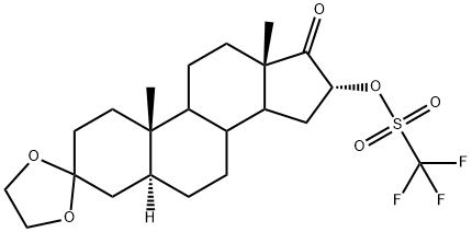 (5S,10S,13S,16R)-10,13-dimethyl-17-oxohexadecahydrospiro[cyclopenta[a]phenanthrene-3,2'-[1,3]dioxolan]-16-yl trifluoromethanesulfonate Structure