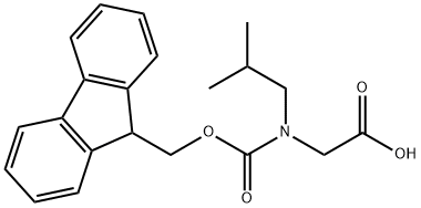 N-Fmoc-N-(2-methylpropyl)glycine Structure