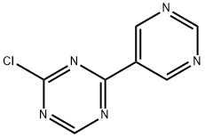 2-Chloro-4-(5-pyrimidyl)-1,3,5-triazine Structure