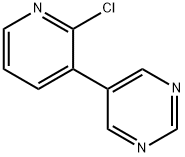 2-Chloro-3-(pyrimidin-5-yl)pyridine 구조식 이미지