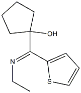 Cyclopentanol, 1-[(ethylimino)-2-thienylmethyl]- Structure