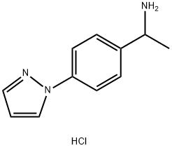 1-(4-(1H-pyrazol-1-yl)phenyl)ethan-1-amine hydrochloride Structure