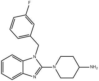 1-(1-(3-fluorobenzyl)-1H-benzo[d]imidazol-2-yl)piperidin-4-amine Structure