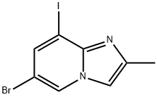 6-bromo-8-iodo-2-methylimidazo[1,2-a]pyridine Structure