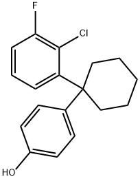4-(1-(2-chloro-3-fluorophenyl)cyclohexyl)phenol Structure