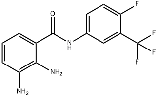 2,3-Diamino-n-(4-fluoro-3-(trifluoromethyl)phenyl)benzamide 구조식 이미지