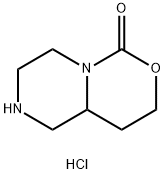 hexahydro-2H,6H-pyrazino[1,2-c][1,3]oxazin-6-one hydrochloride Structure