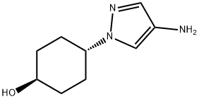 trans-4-(4-amino-1H-pyrazol-1-yl)cyclohexan-1-ol Structure