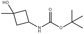 tert-butyl N-(3-hydroxy-3-methylcyclobutyl)carbamate Structure