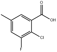 2-Chloro-3-fluoro-5-methylbenzoic acid 구조식 이미지