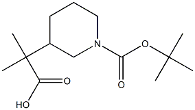 2-(1-(tert-butoxycarbonyl)piperidin-3-yl)-2-methylpropanoic acid Structure