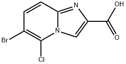 6-bromo-5-chloroimidazo[1,2-a]pyridine-2-carboxylic acid Structure