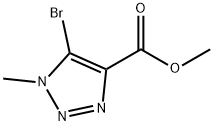 Methyl 5-Bromo-1-methyl-1H-1,2,3-triazole-4-carboxylate 구조식 이미지