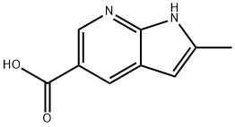 2-methyl-1H-pyrrolo[2,3-b]pyridine-5-carboxylic acid 구조식 이미지