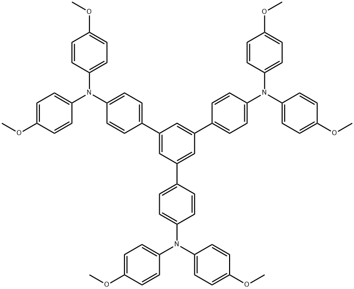 1,3,5-Tris[4-[bis(4-methoxyphenyl)amino]phenyl]benzene 구조식 이미지