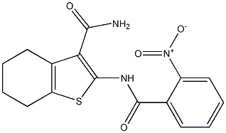 2-[(2-nitrobenzoyl)amino]-4,5,6,7-tetrahydro-1-benzothiophene-3-carboxamide Structure