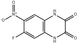 2,3-Quinoxalinedione, 6-fluoro-1,4-dihydro-7-nitro- Structure