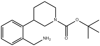 tert-butyl 3-[2-(aminomethyl)phenyl]piperidine-1-carboxylate 구조식 이미지