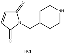 1-(piperidin-4-ylmethyl)-2,5-dihydro-1H-pyrrole-2,5-dione hydrochloride Structure